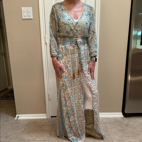 Boho Style Maxi Dress Sz XL - Picture 2 of 8